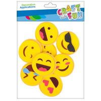 Ilustracja produktu Craft With Fun Ozdoba Dekoracyjna Piankowa Samoprzylepna Emotki 463729