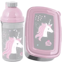 Ilustracja produktu Paso Zestaw Śniadaniowy Unicorn Bidon PP24JR-3021 + Śniadaniówka PP24JR-3022