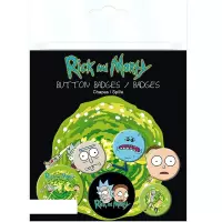 Ilustracja produktu Zestaw Przypinek Rick i Morty - Postacie