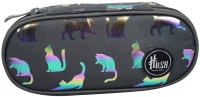 Ilustracja produktu Hash Piórnik AC6 Saszetka Usztywniona Holo Ultraviolet Cats 505022080