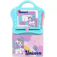 Ilustracja produktu Tablica Magnetyczna z Książeczką do Nauki Rysunków Unicorn 552505