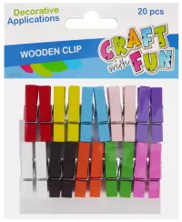 Ilustracja produktu Craft With Fun Ozdoba Dekoracyjna Drewniany Spinacz 555401