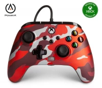 Ilustracja produktu PowerA XS/XO/PC Pad przewodowy Enhanced Metallic Red Camo