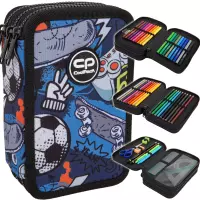 Ilustracja produktu CoolPack Jumper 3 Piórnik Trzykomorowy Z Wyposażeniem Hobby F067929