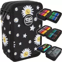 Ilustracja produktu CoolPack Jumper 3 Piórnik Trzykomorowy Z Wyposażeniem Daisy Black F067817