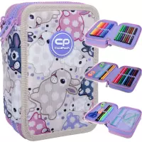 Ilustracja produktu CoolPack Jumper 3 Piórnik Trzykomorowy Z Wyposażeniem White Bunny F067833