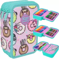 Ilustracja produktu CoolPack Jumper 3 Piórnik Trzykomorowy Z Wyposażeniem Happy Donuts F067665