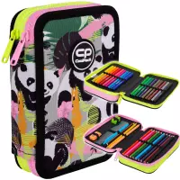 Ilustracja produktu CoolPack Jumper 2 Piórnik Dwukomorowy Z Wyposażeniem Panda Gang F066829