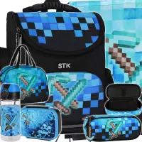 Ilustracja produktu Starpak Zestaw 6el. Pixel Blue Tornister 552620 + Worek 552613 + Piórnik 552636 + Torba 552616 + 558659 + 558652 558655