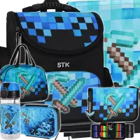 Ilustracja produktu Starpak Zestaw 6el. Pixel Blue Tornister 552620 + Worek 552613 + Piórnik 552623 + Torba 552616 + 558659 + 558652 558655