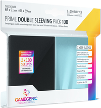 Ilustracja produktu Gamegenic: Prime Double Sleeving Pack (66x91 mm/64x89 mm) - Koszulki na Karty 2x100 sztuk