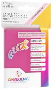 Ilustracja produktu Gamegenic: Japanese Size Prime Sleeves (62x89 mm) - Koszulki na Karty - Pink - 60 szt.