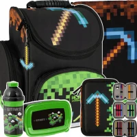Ilustracja produktu Starpak Zestaw Szkolny Pixel Game Kilof 5el. Tornister 506708 + Piórnik 506709 + Worek 485859 