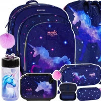 Ilustracja produktu Starpak Zestaw Szkolny Galaxy Unicorn 2 5el. Plecak  529943 + Piórnik 531576 + Worek 531584