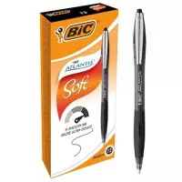 Ilustracja Bic Długopis Automatyczny Atlantis Soft 12 Sztuk Czarny 9021332