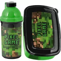 Ilustracja produktu Paso Zestaw Śniadaniowy Pixel Game Bidon PP24AX-3021 + Śniadaniówka PP24AX-3022