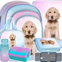 Ilustracja produktu Starpak Zestaw Szkolny Piesek Cuties 6el. Plecak 527185 + Piórnik 527205 + Worek 527158 + Torba 527151