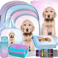 Ilustracja produktu  Starpak Zestaw Szkolny Piesek Cuties 6el. Plecak 527185 + Piórnik 527221+ Worek 527158 + Torba 527151