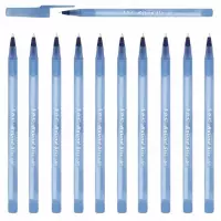 Ilustracja Bic Długopis ze Skuwką Round Stic Classic M Niebieski 256378 10szt