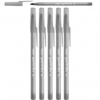 Ilustracja produktu Bic Długopis ze Skuwką Round Stic Classic M Czarny 5szt