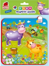 Ilustracja Piankowe puzzle magnetyczne: Zwierzęta na farmie