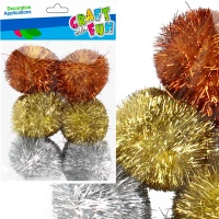 Ilustracja produktu Craft With Fun Ozdoba Dekoracyjna Pompon 4,5cm 6szt. 521654