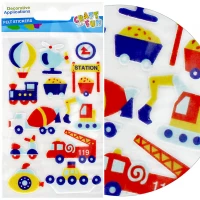 Ilustracja produktu Craft With Fun Ozdoba Dekoracyjna Filcowa Samoprzylepne Pojazdy 521615