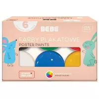Ilustracja produktu Interdruk Farby Plakatowe 6 kolorów BEBE Kids dla dziewczynki 329868