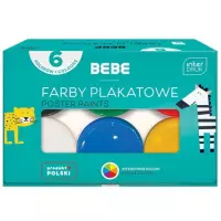 Ilustracja produktu Interdruk Farby Plakatowe 6 kolorów BEBE Kids dla chłopca 329868
