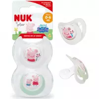 Ilustracja Nuk Smoczek Uspokajający Silikonowy 0-6m 2el Peppa Pig 176335