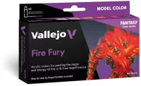 Ilustracja produktu Vallejo: 70.243 - Model Color - Fantasy - Fire Fury (6 x 18 ml)