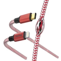 Ilustracja Hama Kabel Ładujący/Data "Reflected" USB Type-C - Lightning 1,5m Czerwony