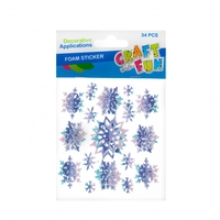 Ilustracja produktu Craft With Fun Ozdoba Dekoracyjna Samoprzylepna Piankowa Śnieżynka 463723