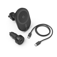 Ilustracja produktu Hama MagCharge Bezprzewodowa Ładowarka Samochodowa Turbo Fast Charge Magsafe