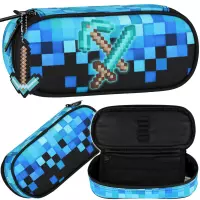 Ilustracja produktu Starpak Piórnik Szkolny Tuba Usztywniana Pixel Blue 552636