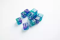 Ilustracja produktu Gamegenic: Galaxy Series - D6 Dice Set (16 mm) - Zestaw 12 Kości - Neptune