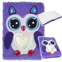 Ilustracja produktu Starpak Pamiętnik Pluszowy Notes A5 Owl Heart 527837