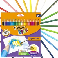 Ilustracja produktu Bic Kredki Ołówkowe Akwarelowe Aquacouleur 24 Kolory 8575635