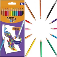 Ilustracja produktu Bic Kredki Ołówkowe Zmazywalne Evolution Illusion 12 Kolorów 9878681