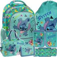 Ilustracja produktu Paso Zestaw Szkolny 5el. Stitch Plecak DS25DD-260 + Piórnik DS25DD-P001BW + Worek DS25DD-712 + Torba DS25DD-074