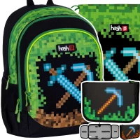 Ilustracja produktu Hash Zestaw Szkolny 3el. Pixel PWR Plecak 502023109 + Piórnik 485867 + Worek 507023040