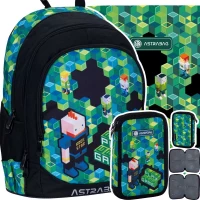 Ilustracja produktu AstraBag Zestaw Szkolny 3el. Game Plecak 502023063 + Piórnik 503023017 + Worek 507023013