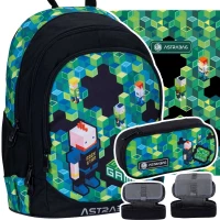 Ilustracja produktu AstraBag Zestaw Szkolny 3el. Game Plecak 502023063 + Piórnik 505023044 + Worek 507023013