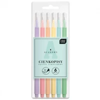 Ilustracja Interdruk Cienkopisy Pastelowe Academy 6 kolorów 350053