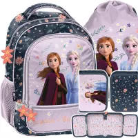 Ilustracja produktu Paso Zestaw Szkolny 3el. Disney Frozen Różowy Plecak DF25BB-260 + Piórnik  DF25BB-P001BW + Worek DF25BB-712
