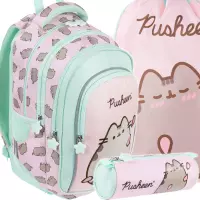 Ilustracja produktu St.Majewski Zestaw Szkolny 3el. BPL-58 Pusheen Pink Plecak 679438 + Worek 679469 + Piórnik 679490