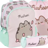 Ilustracja produktu St.Majewski Zestaw Szkolny 3el. Pusheen Pink Plecak Przedszkolny 688416 + Worek 679469 + Piórnik 679490