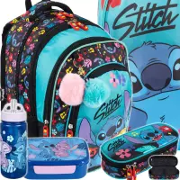 Ilustracja produktu St.Majewski Zestaw Szkolny 5el. BPL-58 Stitch Mint Aloha 683107 + Worek 683121 + Piórnik 683176 + STLO9913 + STLO9903
