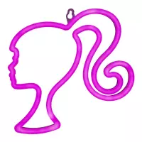 Ilustracja Lampka Neonowa Ścienna Barbie