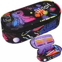 Ilustracja produktu Coolpack Campus Piórnik Tuba Usztywniona z Organizerem Stitch Black F062886